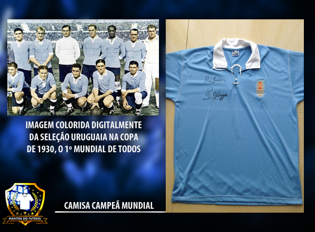 Camisa uruguaia usada no mundial de 1930