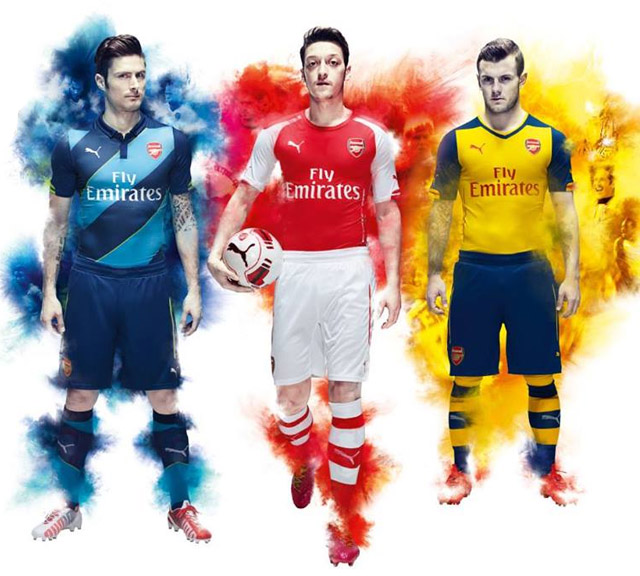 Camisas do Arsenal 2014-2015 Puma Home
