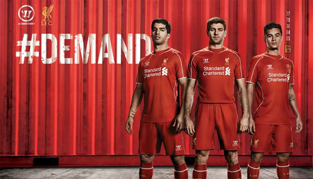 Camisas do Liverpool 2014-2015 Warrior