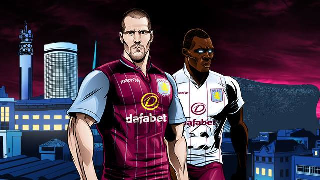 Camisas do Aston Villa 2014-2015 Macron tr