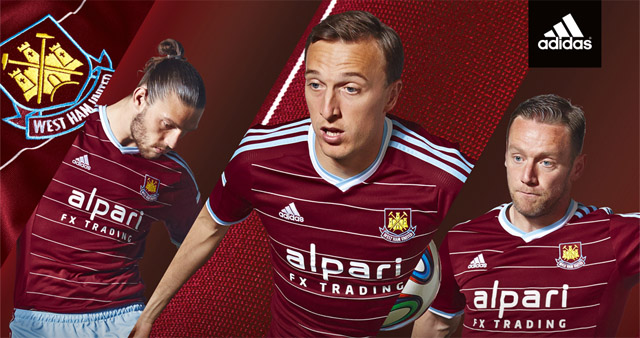 Camisas do West Ham 2014-2015 Adidas