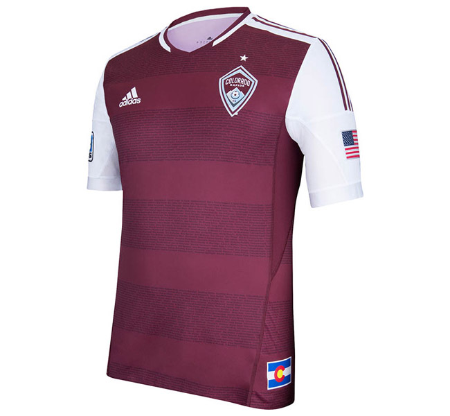 Camisas do Colorado Rapids 2013, adidas, MLS, titular