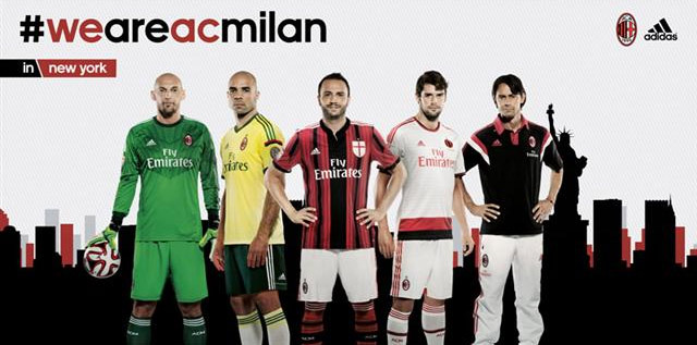Camisas do Milan 2014-2015 Adidas