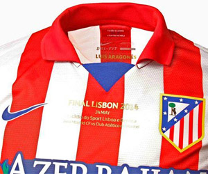 Camisa do Atlético de Madrid para a final da Champions League 2014 Lisboa capa