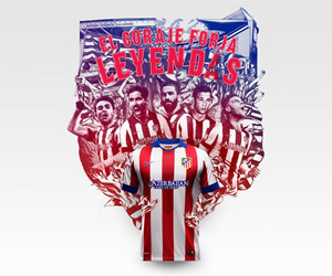 Camisas do Atlético de Madrid 2014-2015 Nike Titular capa