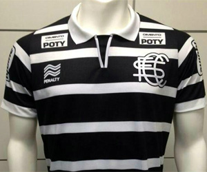 Camisa preta e branca do centenário do Santa Cruz 2014 Penalty capa Camisa preta e branca do centenário do Santa Cruz 2014 Penalty capa