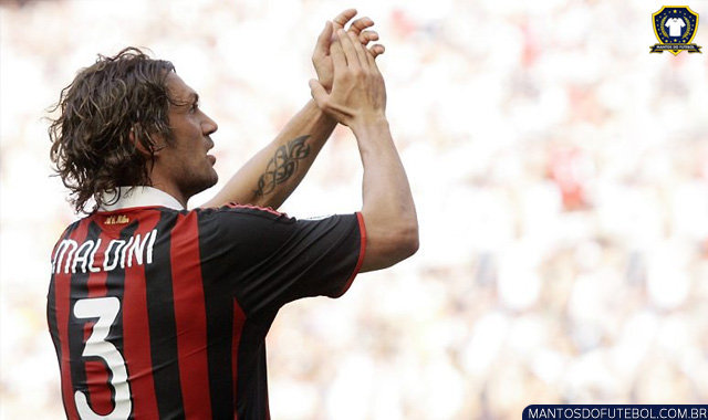 Camisas aposentadas -Maldini camisa 3 Milan