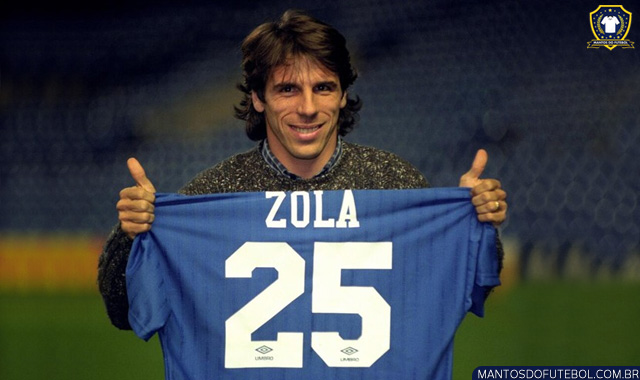 Camisas aposentadas -Zola camisa 25 Chelsea