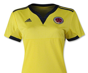 Camisa feminina da Colômbia 2015-2016 Adidas capa