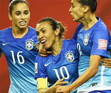 Camisas da seleção feminina do Brasil 2015-2016 Nike Azul capa