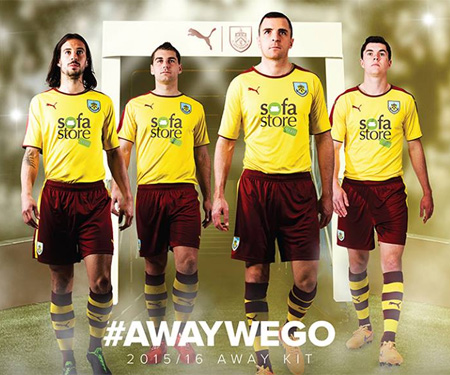 Camisas do Burnley 2015-2016 Reserva capa