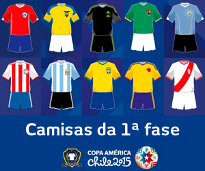 Camisas que serão vestidas na 1ª fase da Copa América capa