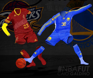 NBAFUT Camisas de futebol dos finalistas da NBA 2015 capa NBAFUT Camisas de futebol dos finalistas da NBA 2015 capa