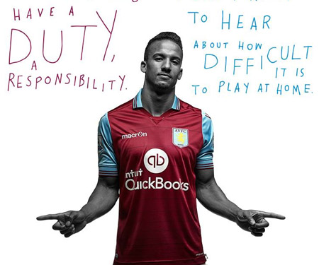 Camisas do Aston Villa 2015-2016 Macron capa