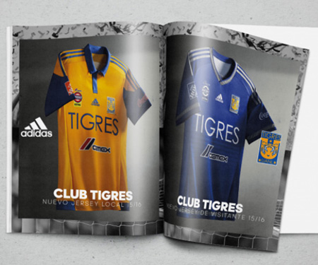 Camisas do Tigres do México 2015-2016 Adidas capa
