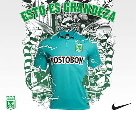 Terceira camisa do Atlético Nacional 2015-2016 Nike capa Terceira camisa do Atlético Nacional 2015-2016 Nike capa