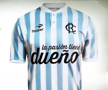 Espiritu Amateur: Camisa retrô do Racing Club 2015-2016 Topper