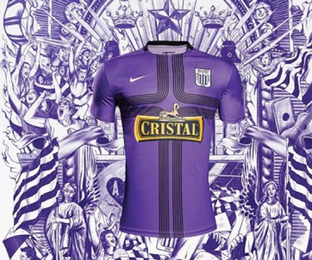 Camisa roxa do Alianza Lima 2015 Nike Senhor dos Milagres