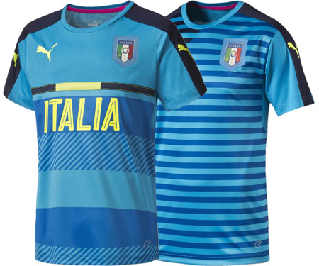 Camisas pre-jogo e treino Itália 2016 Puma