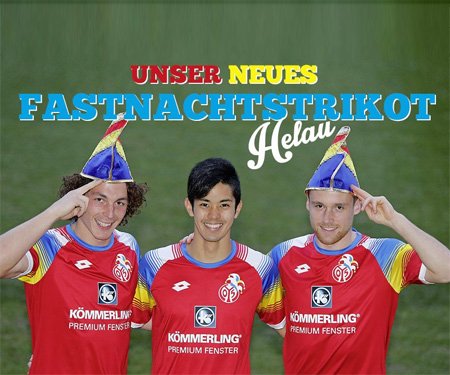 Camisa carnavalesca do Mainz 05 2016 Lotto capa