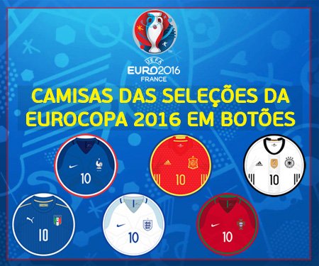 Camisas da Eurocopa 2016 em botões de futebol de mesa capa