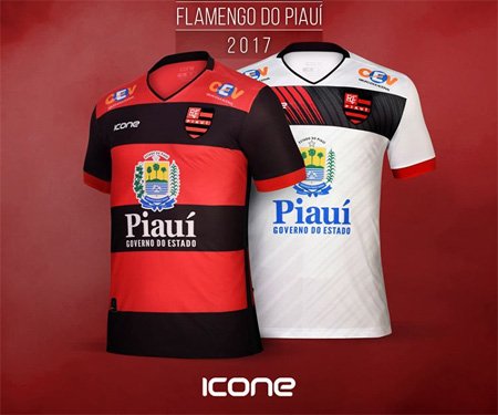 Camisas do Flamengo de Piauí 2017 Ícone Sport