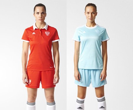 Camisas da Seleção Feminina da Rússia 2017-2018 Adidas capa