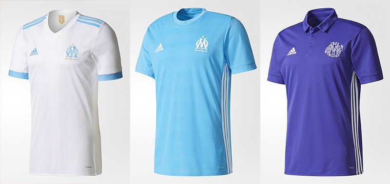 Camisas do Olympique de Marseille 2017-2018 Adidas