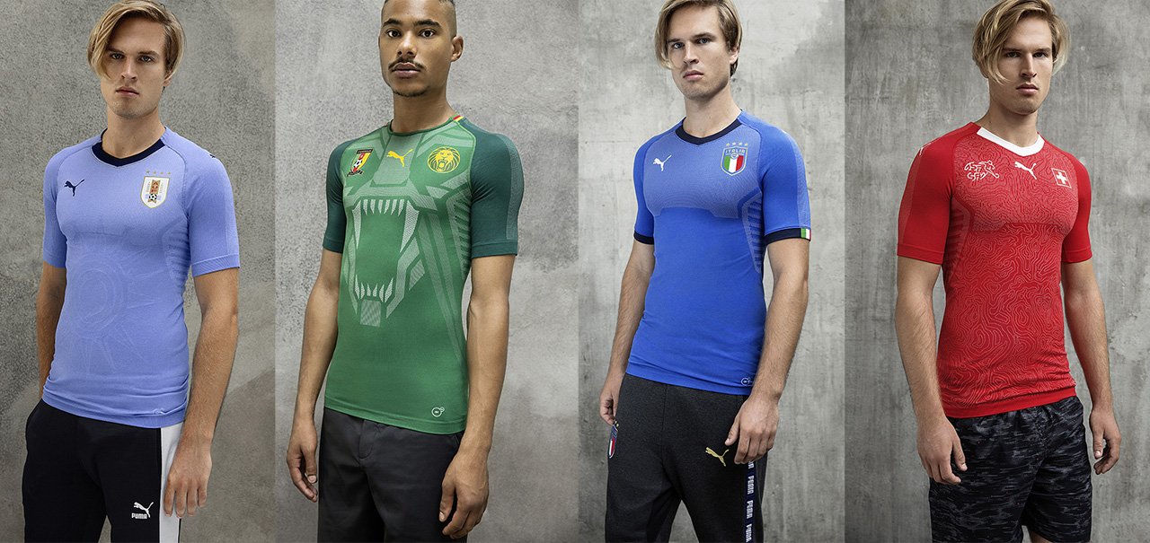 Camisas da seleções PUMA 2018 começam a ser vendidas no Brasil