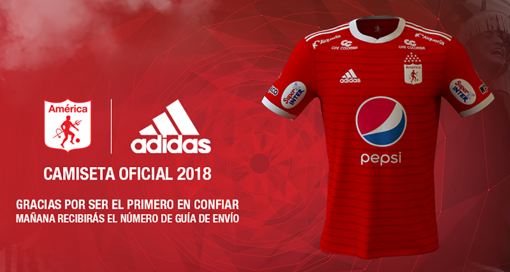 Camisas do América de Cali 2018 Adidas
