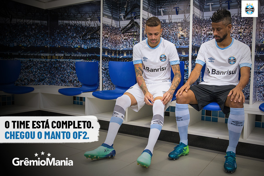 Camisa branca do Grêmio 2018-2019 Umbro