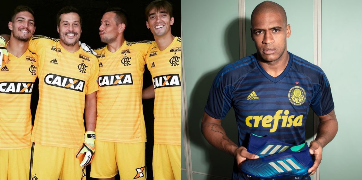 Flamengo e Palmeiras ganham novas camisas de goleiro da Adidas