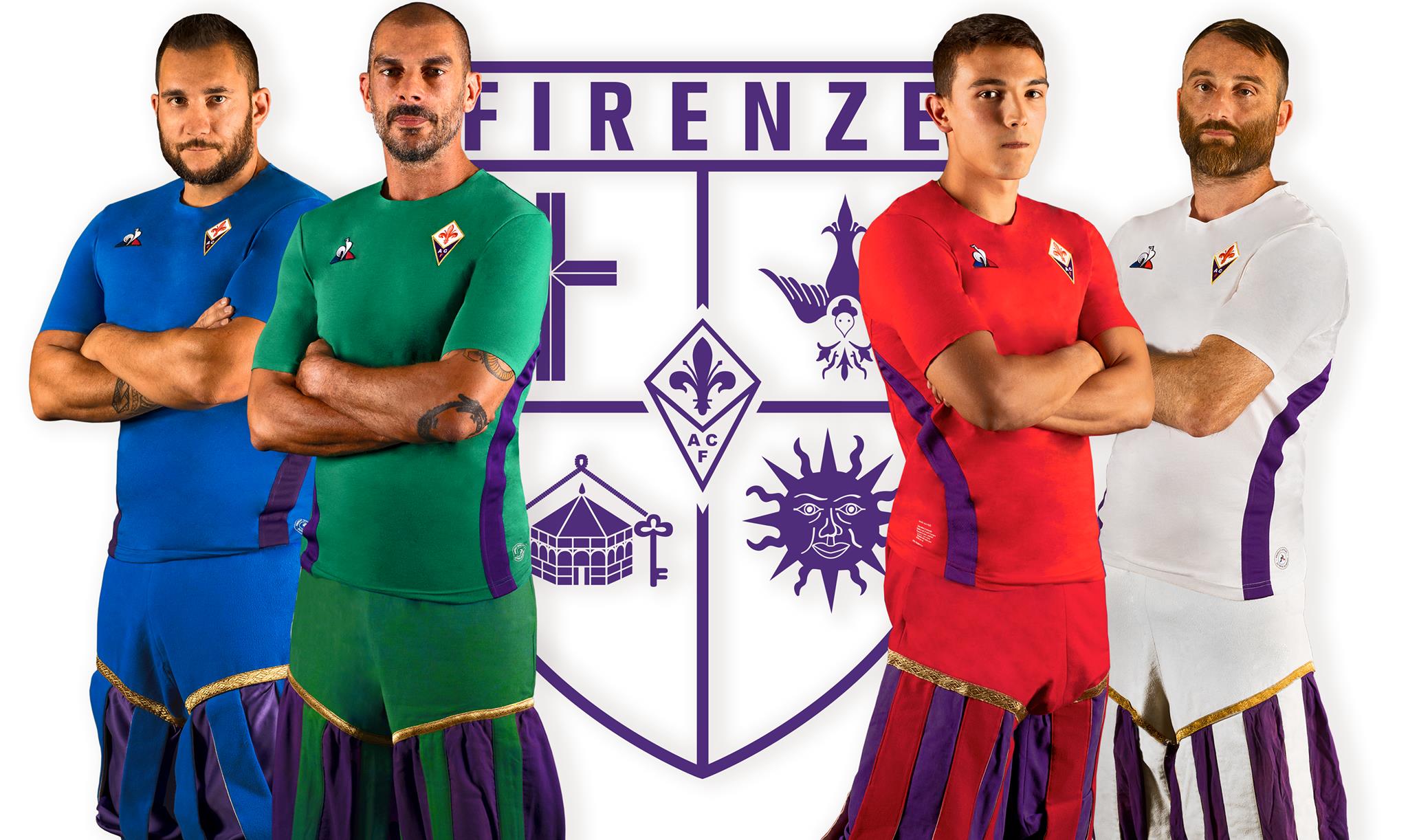 Maillot Extérieur Fiorentina 2018-2019 Le Coq Sportif – Taille S, Multicolore, Officiel, Occasion Très Bon état, Maillot De Foot Vintage