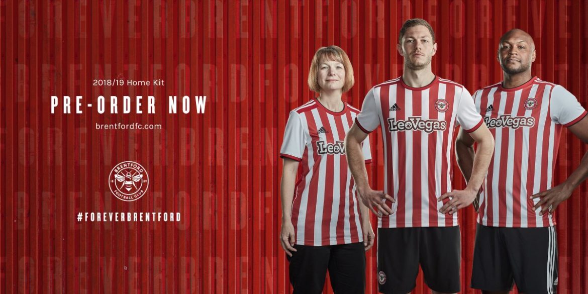 Camisas do Brentford FC 2018-2019 Adidas