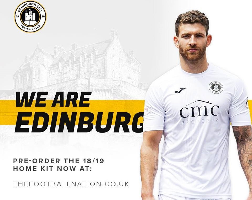 Camisas do Edinburgh City 2018-2019 Joma