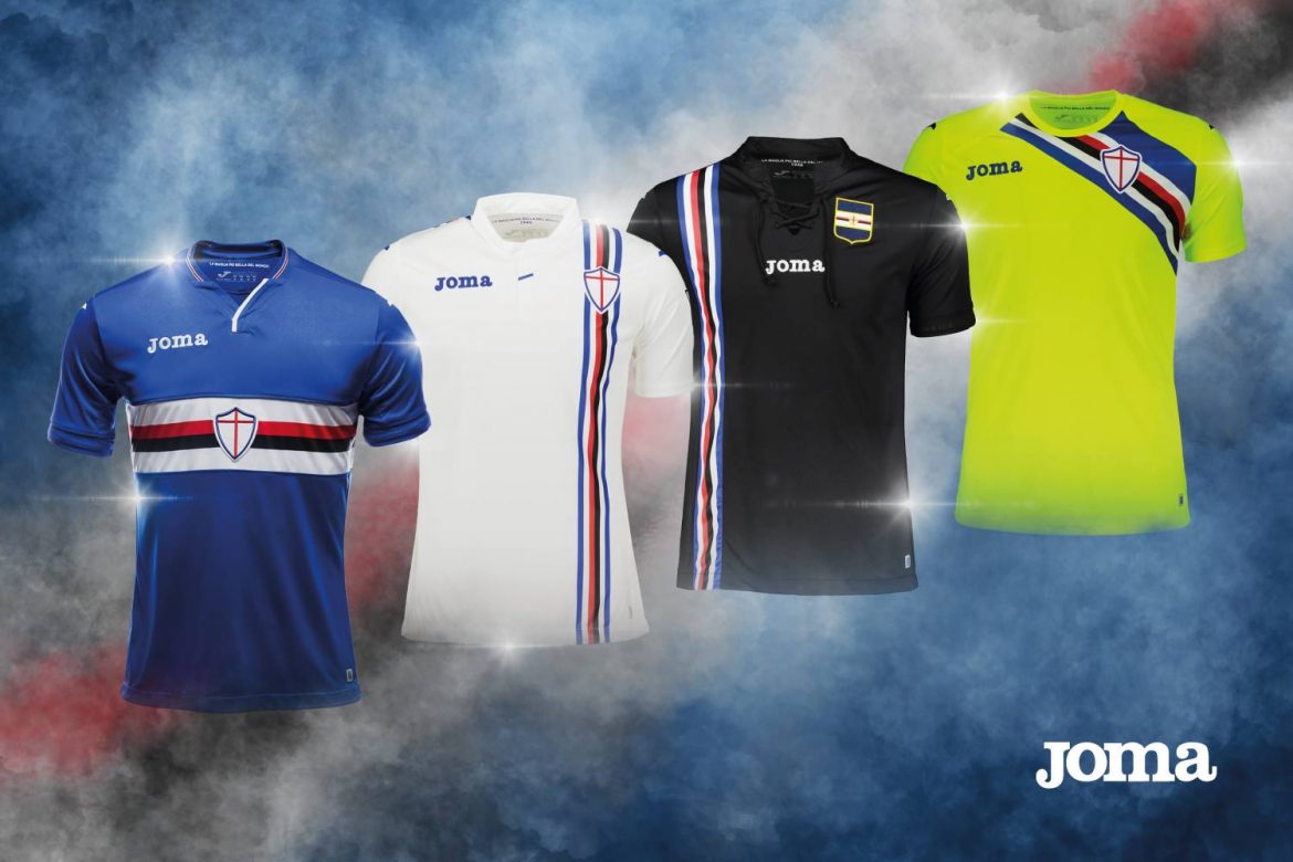 Camisas da Sampdoria 2018-2019 Joma