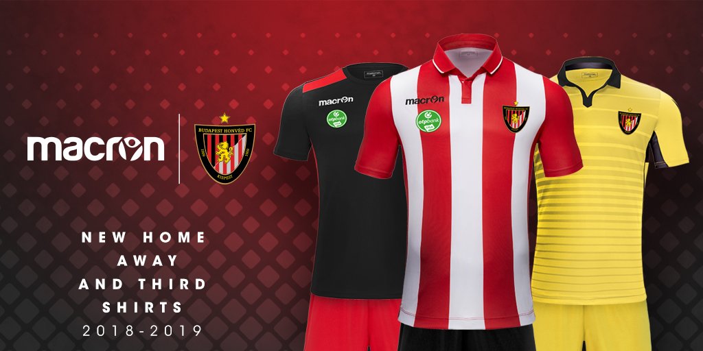 Camisas do Budapeste Honvéd 2018-2019 Macron