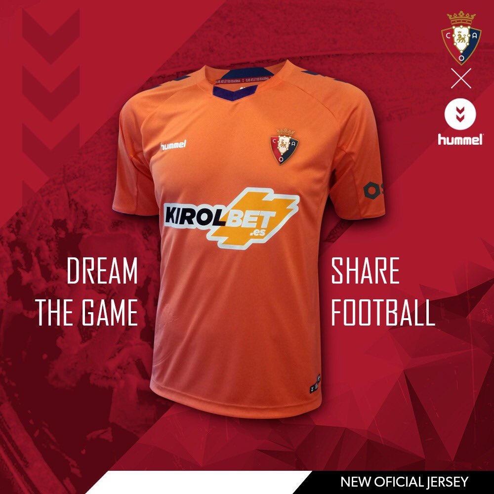 Novas camisas do CA Osasuna 20182019 Hummel Mantos do Futebol