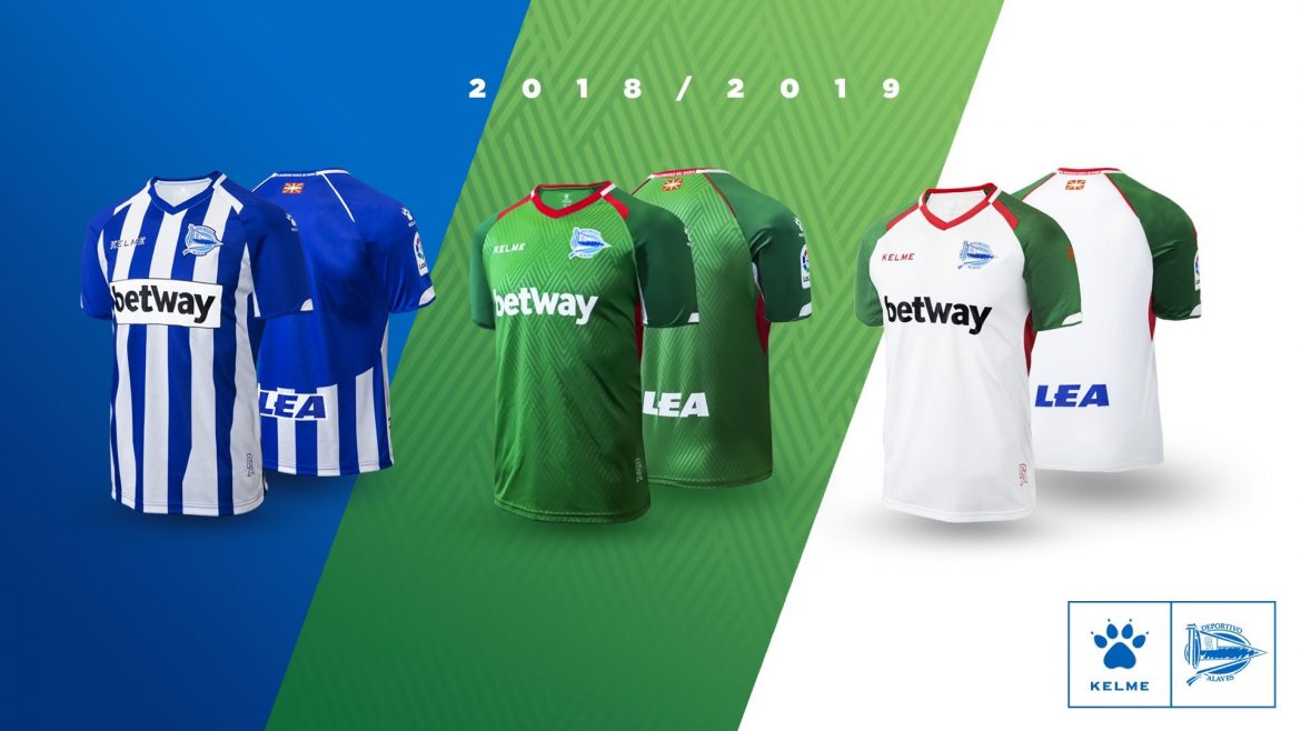 Camisas do Deportivo Alavés 2018-2019 Kelme