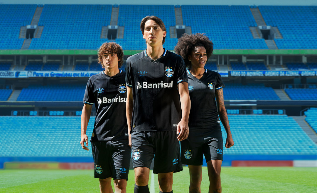 Terceira camisa preta do Grêmio 2018-2019 Umbro