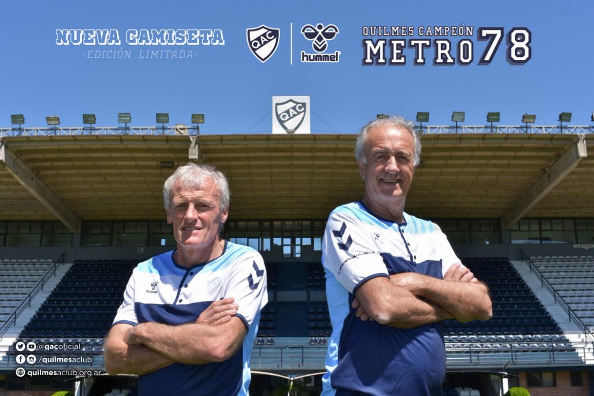 Camisa de 40 anos do Metropolitano do Quilmes 2018 Hummel