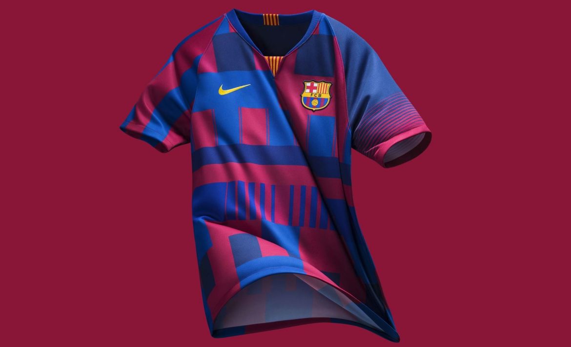 Camisa mash-up do Barcelona 20 anos de Nike