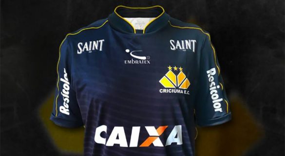 Terceira camisa preta do Criciúma 2018-2019 Embratex abre