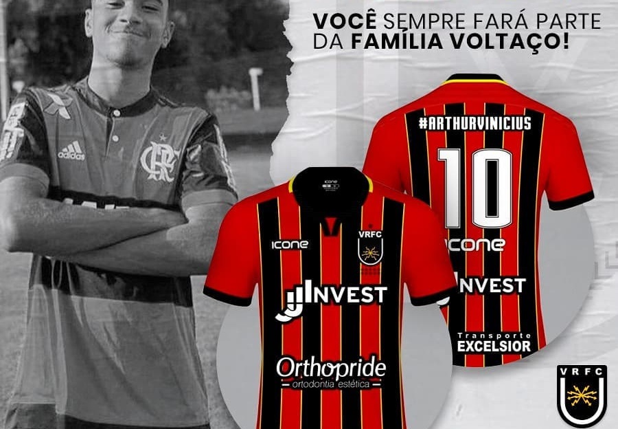 Volta Redonda lança camisa em homenagem a Arthur Vinicius