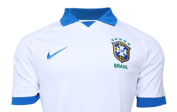 Camisa branca da Seleção Brasileira 2019 Nike abre