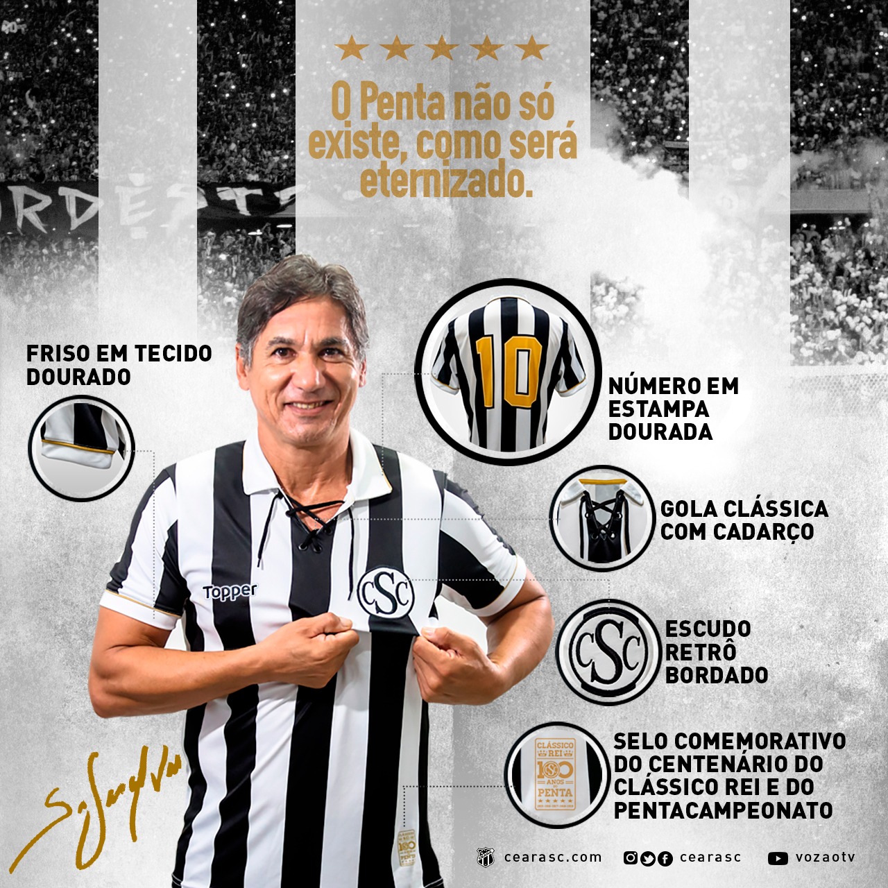 Ceará SC lança camisa retrô com 