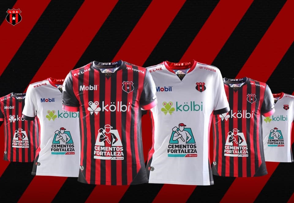 Camisas da Alajuelense 2019 Kelme 100 anos