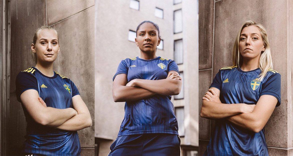 Camisas da Seleção feminina da Suécia 2019 Adidas Reserva