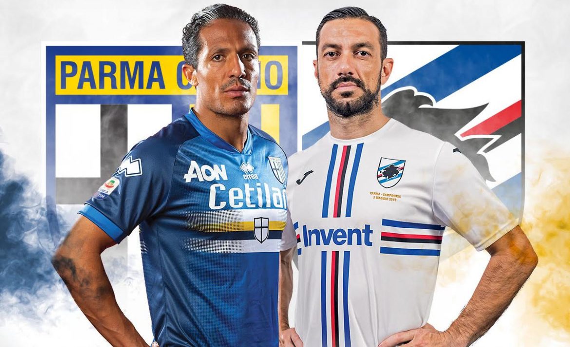 Blucrociati Parma e Sampdoria trocam camisas em clássico