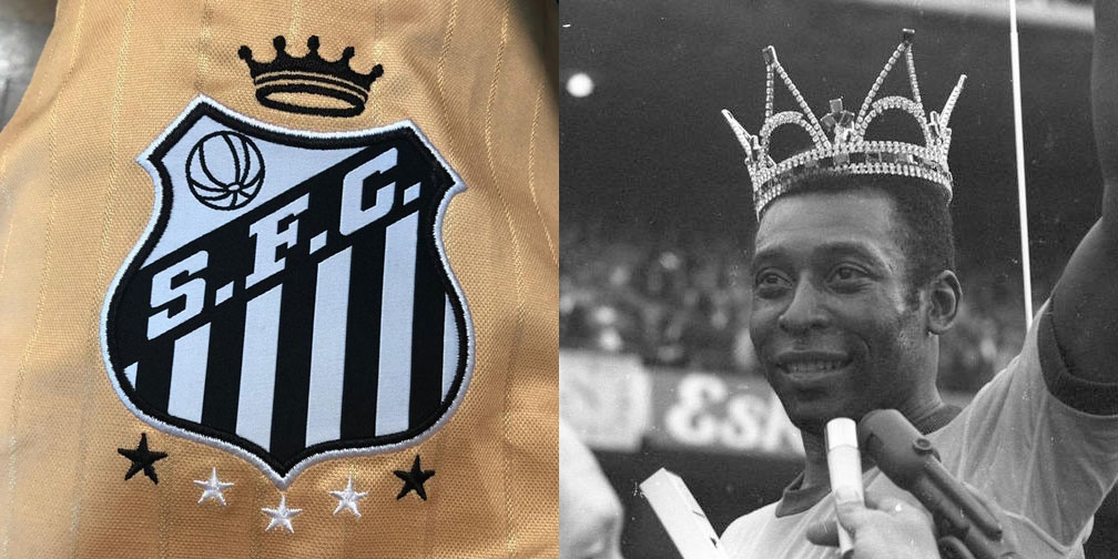 Escudo do Santos Coroa Pelé